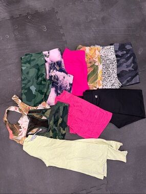 Old Navy Girls Assorted Active Shorts and Leggings - Pink, Green, Black, Yellow